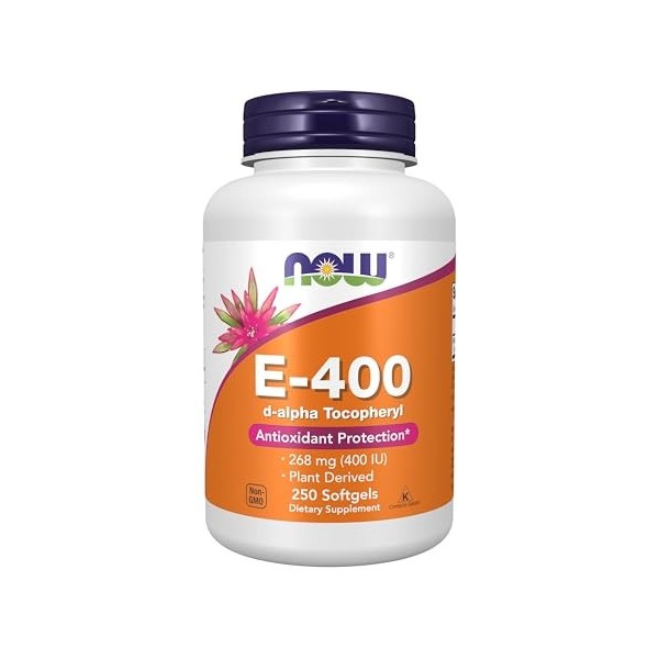Now Foods E-400 Vitamine E naturelle d-alpha