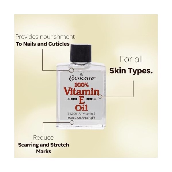 CocoCare Products 100 Percent Vitamin E Oil, 28, 000IU - 1 oz, 2 pack by COCOCARE