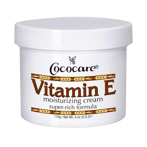 Cococare Crème hydratante à la vitamine E Formule super riche – Hydratant pour la peau haute puissance – 118 ml