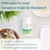 Igennus Triple Vitamine K Complex Avancé 2700 mcg, K2 MK-4 & MK-7 & K1, Formes Naturelles Bioactives, Haute Puissance, Sant