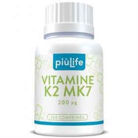Vitamine K2 Mk7 200 mcg ménachinone 100% All-Trans – 1 Par Jour – Vit K2 Vitamine K pour la solidité osseuse & la mobilité ar