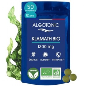 Algotonic - Klamath BIO - 50 comprimés - Complément Alimentaire - Humeur - Immunité - Energie mentale et physique - Vitamine 