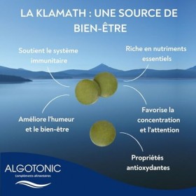 Algotonic - Klamath BIO - 50 comprimés - Complément Alimentaire - Humeur - Immunité - Energie mentale et physique - Vitamine 