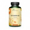 Vitamine K2 MK7 All-trans + Calcium | Dosage Elevé : 200 mcg Vit K2 | Le Seul Sans Additif | Coagulant Sang + Anti Inflammato