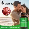 Vitamine K2 200 ?g ménaquinone naturelle MK-7 240 comprimés végétaliens Vitamine K