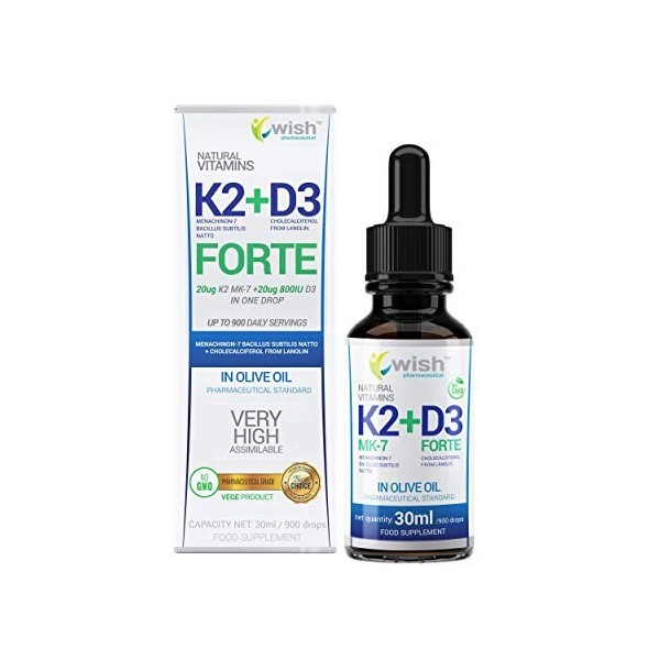 Vitamine K2 MK7 + D3 Forte - 30 ml