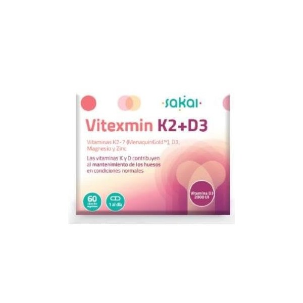Vitexmin K2+D3 60 capsules végétales Loto 