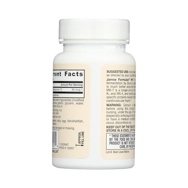 Jarrow Formulas MK-7, 90mcg - 60 softgels