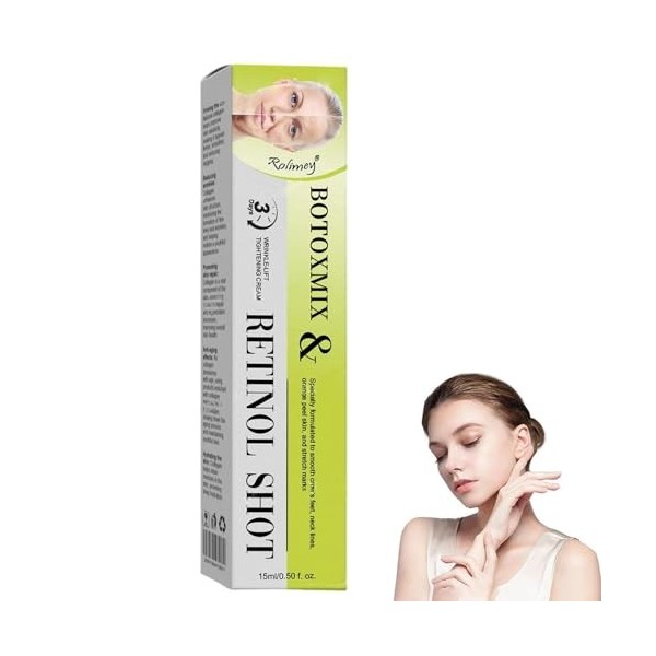 Retielle Creme Retinol, 2026 Retinol Shot Tightening Booster, Pour les Rides et Ridules, Raffermissant Pour Tous les Types de...