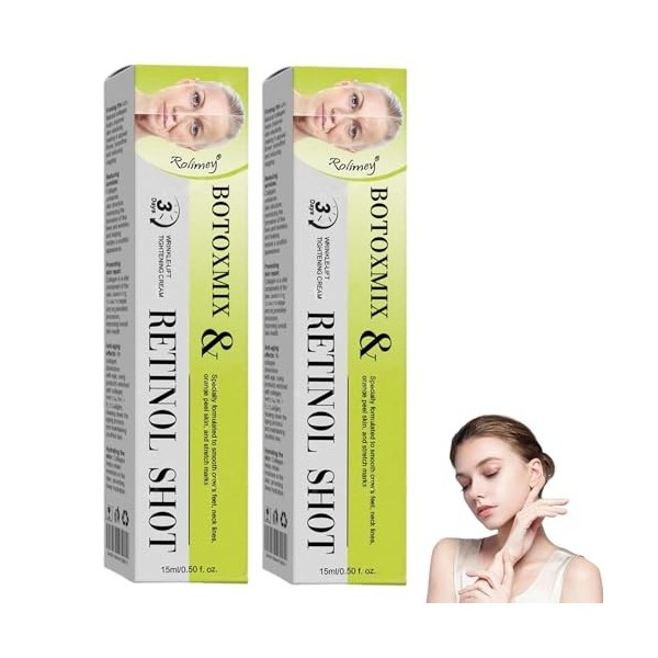 Retielle Creme Retinol, 2026 Retinol Shot Tightening Booster, Pour les Rides et Ridules, Raffermissant Pour Tous les Types de...