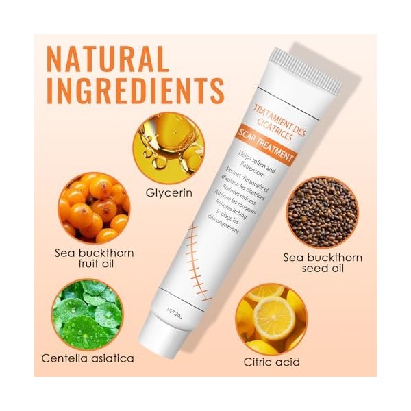 Crème Soin Réparateur 20g, Gel crème Réduit la Visibilité Peaux Marquées, Zones Sensibles ou Fragilisées, Gel silicone Pour u