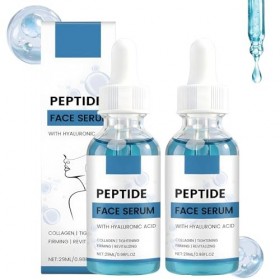 2 Pcs Copper Peptide Serum Peptide de Cuivre Sérum de Peptides de Cuivre pour le Visage Réduire les Ridules et Hydrater la Pe