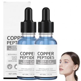 2 Pièces Copper Peptide Sérum Peptide De Cuivre Sérum Hydrate Nourrit Atténue Efficacement Rides Améliore LÉlasticité De La 