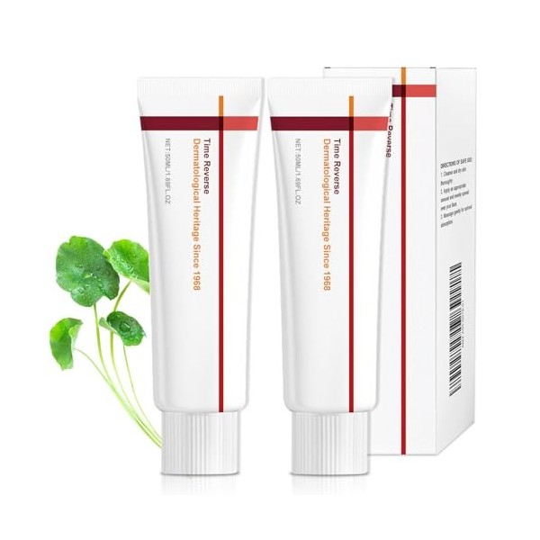 KutaKuta 2 PCS Time Reverse Centella Moisturiser Crème Réparatrice pour le Visage, Centella Asiatica Crème Anti-âge Revitalis