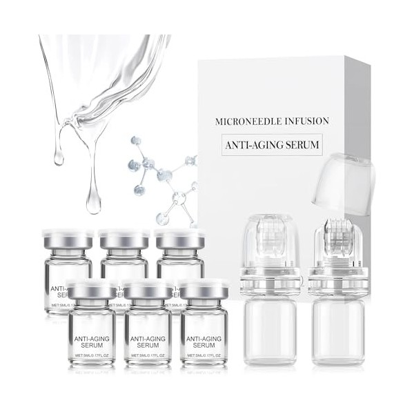 Microneedling Serum, Micro Infusion Visage, Microneedling Visage con 6 PCS Microneedling Serum+2 PCS Microneedling Hydratant,