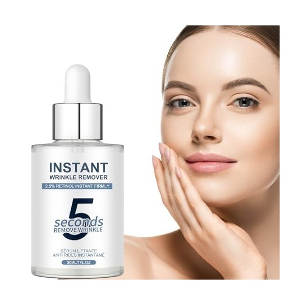 Sérum Liftante Anti Rides Instantané 5 Secondes, Wrinkle Power, Serum Combleur De Ridés Immediat, Sérum Anti-Rides Instantané