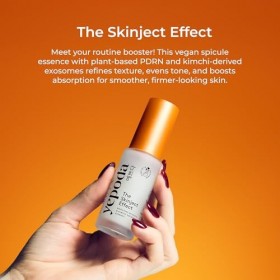 Yepoda The Skinject Effect - Essence épicée boosting de la peau avec PDRN végétalien - Raffine la texture de la peau et améli