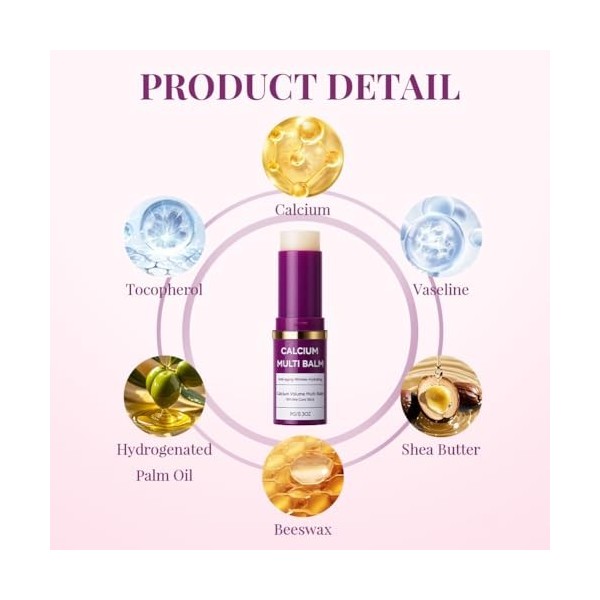 Beugo Calcium Multi Balm Volume, Anti-Âge Raffermissant Soins de la Peau pour Yeux, Pour Les Yeux Visage et Cou Traitement de...