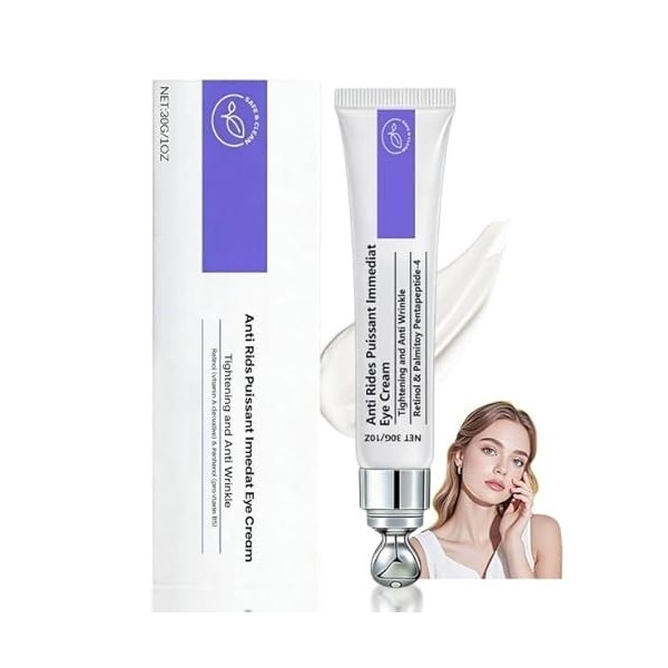 Anti rides puissant immediat,creme lifting immediat visage au Rétinol,combleur de rides,lisseur de rides instantané visage,hy...