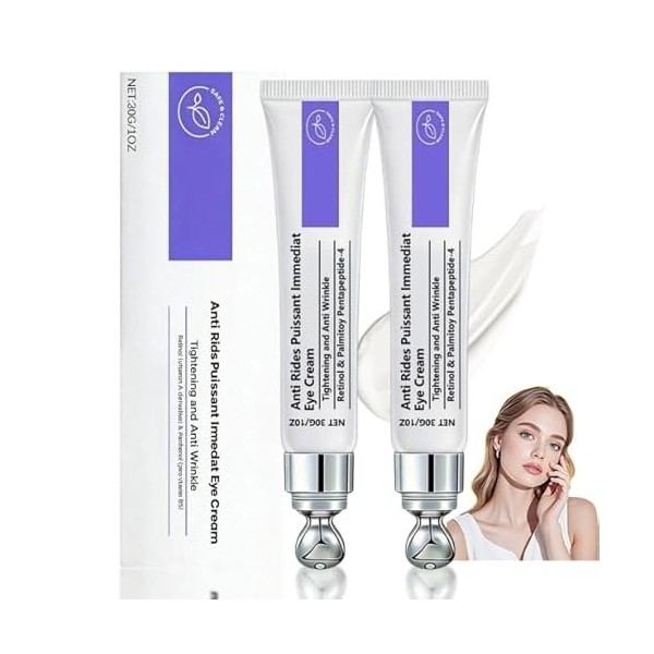 Anti rides puissant immediat,creme lifting immediat visage au Rétinol,combleur de rides,lisseur de rides instantané visage,hy...