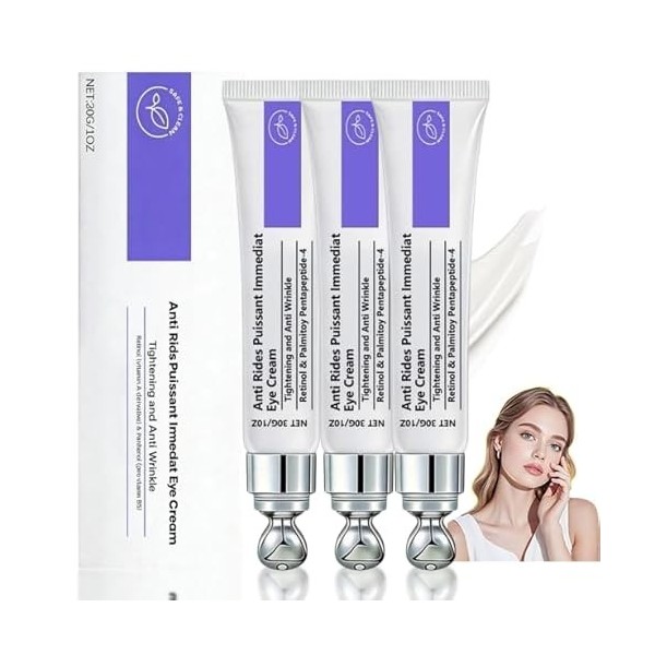 Anti rides puissant immediat,creme lifting immediat visage au Rétinol,combleur de rides,lisseur de rides instantané visage,hy...