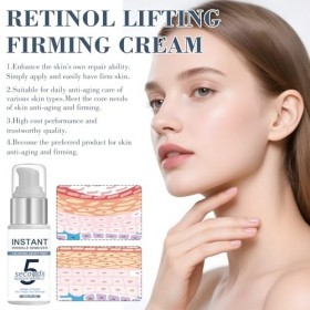 2 PCS Creme Lifting Immediat Visage 30ML×2 Creme Retinol Visage Anti Rides & Anti-Âge Hydratation Longue Durée Raffermissemen