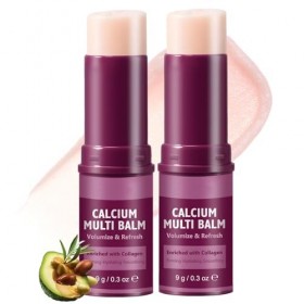 2pcs Calcium Volume Multi Balm Stick Collagene Coreen Stick Anti Rides Coréen Elle Combine Des Propriétés Hydratantes Rafferm