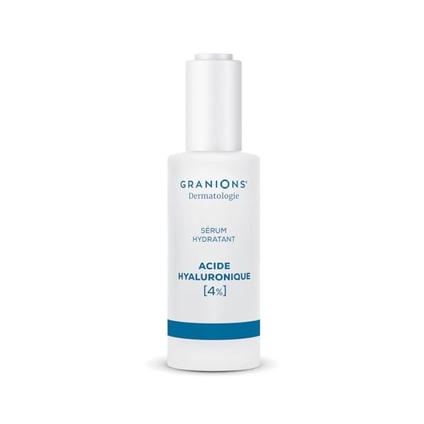 GRANIONS Serum Acide Hyaluronique 4% – Acide Hyaluronique Hydratation Intense, Repulpe et Lisse la Peau – Skincare Beauté - T
