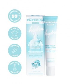 Energiqa Soin Visage by ENERGIE FRUIT – Crème Hydratante Repulpante Visage – Multi-Correcteur Hydratation 12h – Acide Polyglu