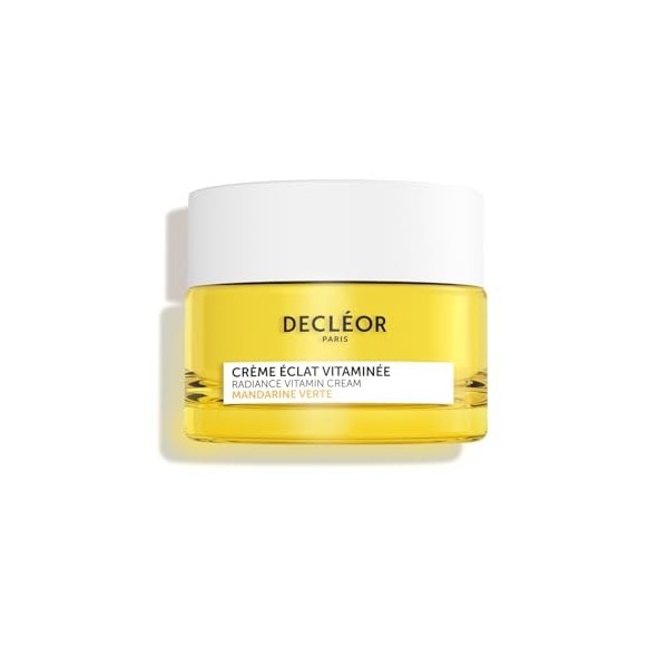 Decléor Crème Éclat Vitaminée Mandarine Verte 50ml – Crème Visage Éclat à la Vitamine C, Soin Hydratant de Jour qui Unifie et