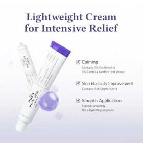 PDRN REJU 5000 Cream, Crème Légère pour Soulagement Intensif, 5000ppm PDRN, Panthénol, Centella Asiatica, Acide Hyaluronique 