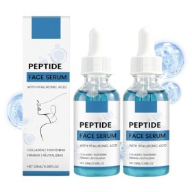 2 Flacons Copper Peptide Serum Peptide de Cuivre Hydratation Longue Durée Atténue Les Ridules Raffermit La Peau Absorption Ra