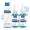 2 Flacons Copper Peptide Serum Peptide de Cuivre Hydratation Longue Durée Atténue Les Ridules Raffermit La Peau Absorption Ra