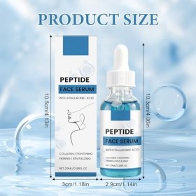 2 Flacons Copper Peptide Serum Peptide de Cuivre Hydratation Longue Durée Atténue Les Ridules Raffermit La Peau Absorption Ra
