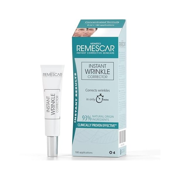 Remescar Correcteur de Rides Instantané 8ml - Crème Anti Rides - Cliniquement Prouvé pour lAnti-Âge - Réduit les Signes de V