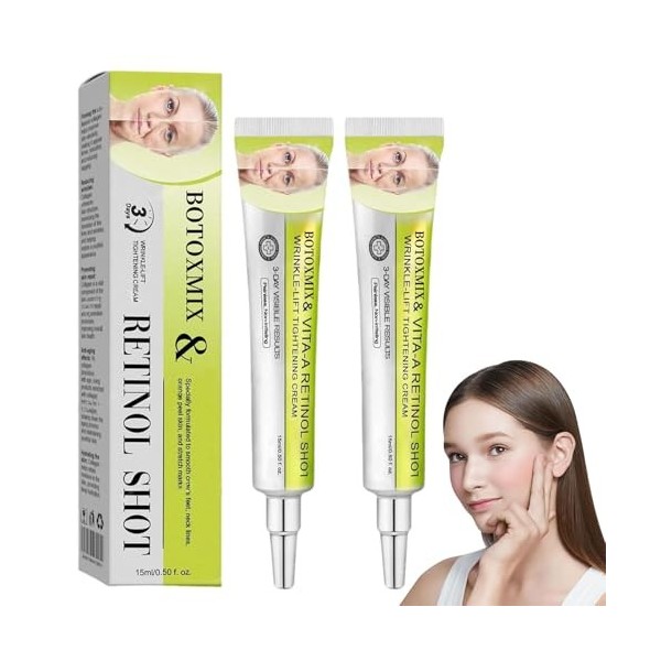 Botoxmix & Vita-A Retinol Shot Crème raffermissante anti-rides, lotion corporelle au rétinol avancé, crème anti-rides – Minim