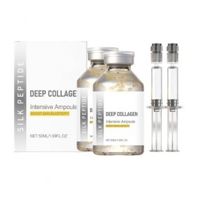 Silk Peptide Ampoule de lifting intensive, sérum lifting intense au collagène profond et aux peptides coréens pour raffermiss...