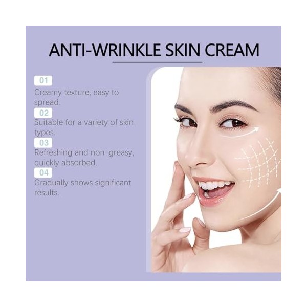 3PC Anti Rides Puissant Immediat, Wrinkle Power, Rétinol Creme Liftante Anti rides Instantané, Combleur de Rides Immediat, Él