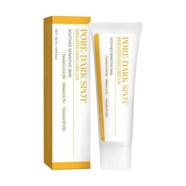 Creme Eclaircissante Peau Noir Puissant,Creme Anti Tache Visage,Dark Spot Correcting Glow Serum Crème,Crème Hydratante Visage...