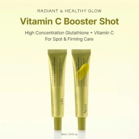 Serum Vitamin C Booster Shot, Haute Concentration Glutathione + Vitamine C, Soin Anti-Taches et Raffermissant, 30ml - Made in