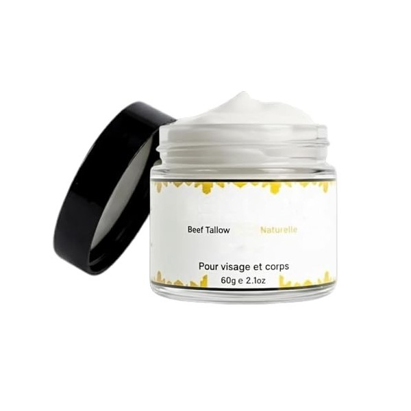 Beef Tallow For Skin, Suif De Boeuf Pour Les Soins De La Peau, Crème Hydratante Naturelle Au Beurre Et Au Miel Bio, Ingrédien