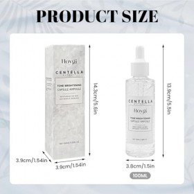 Madagascar Centella Ampoule Sérum avec Centella Asiatica Extract et Niacinamide pour Éclaircissement du Teint,Convient à Tous