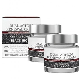 Keraerase Dual-Action Renewal Cream,Skin Treatment Cream,Black and White Rice Soothing Repair Creams,Natural Body Serum,Effec