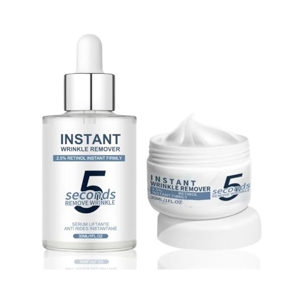 Crème Anti-Rides 5 Secondes,Skin Paris Creme Instant,Anti Rides Puissant Immediat,Sérum Anti Rides 5s,Combleur De Rides Immed