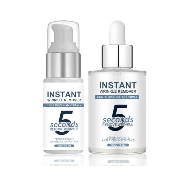 Crème Anti-Rides 5 Secondes,Skin Paris Creme Instant,Anti Rides Puissant Immediat,Sérum Anti Rides 5s,Combleur De Rides Immed