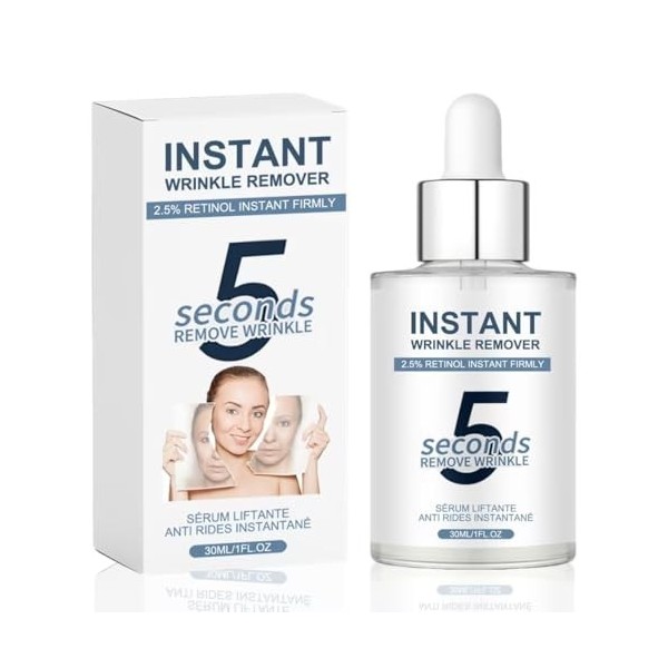 Crème Anti-Rides 5 Secondes,Skin Paris Creme Instant,Anti Rides Puissant Immediat,Sérum Anti Rides 5s,Combleur De Rides Immed...