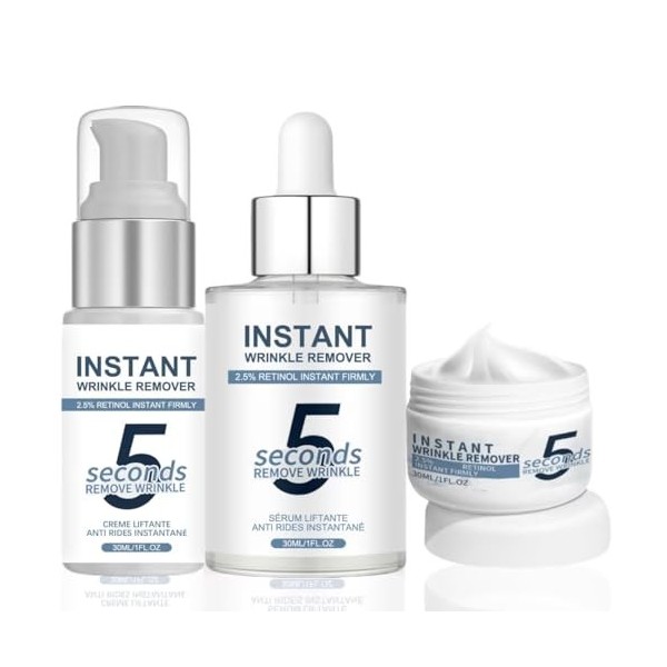 Crème Anti-Rides 5 Secondes,Skin Paris Creme Instant,Anti Rides Puissant Immediat,Sérum Anti Rides 5s,Combleur De Rides Immed