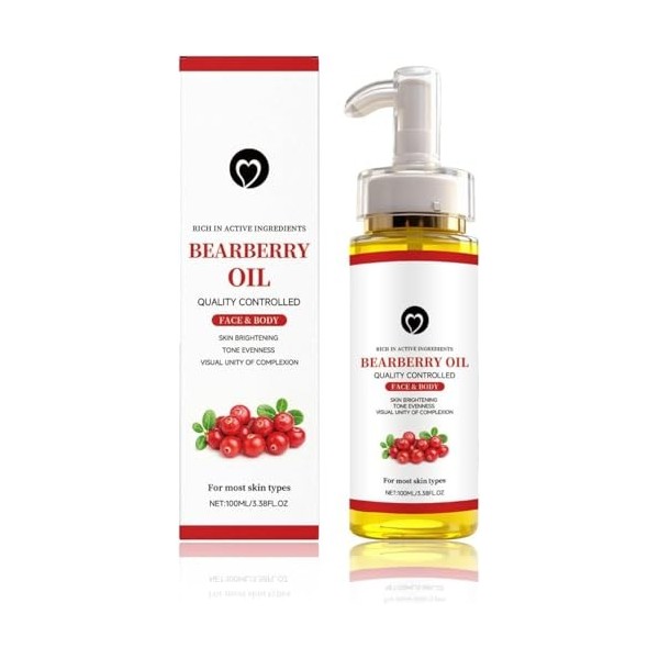 Huile De Busserole Eclaircissante,Alpha Arbutin Dark Spot Correcting Glow Serum,Huile Eclaircissante Peau Noire Avce Busserol...