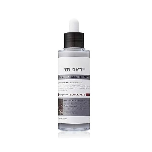 Glowche MOOLINSE Peel Shot GlowRice Ampoule white+black Crème Jour et Nuit