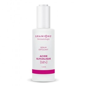 GRANIONS SERUM ACIDE GLYCOLIQUE 12% EXFOLIANT + AHA – Peeling Serum Visage Exfoliation Intense & Teint Éclatant – Skincare Be